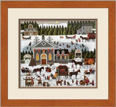 Charles Wysocki Impresión Cementerio Navidad Galería Personalizada Enmarcada  Foto 1 de 2