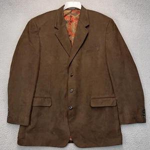 Chaps Blazer Sport Coat Mens 46 XL Brown Classic Fit 3 Button Business Jacket - Picture 1 of 13