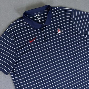 Arizona Wildcats Nike Polo Shirt Mens XL Blue On Field Dri Fit Performance Golf - Picture 1 of 11