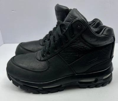 Nike Air Max Goadome ACG тройной черный кожаные ботинки 311567-001 размер 4,5 Y без коробки - Изображение 1 из 4