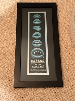 Framed Queens Of The Stone Age Mini Foil EMEK Signed And Rare - Image 1 of 3