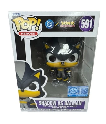 Funko Pop: SHADOW as BATMAN #591 DC x Sonic the Hedgehog Target Exclusive - Image 1 of 4