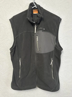 Merrell Mens Size Large Black Full Zip Fleece Vest With Aeroblock Zip Pockets G4 - Image 1 of 4