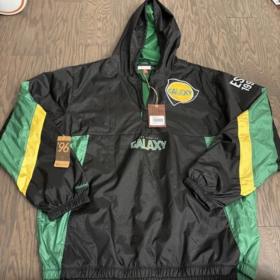 NWT  LA Galaxy MLS Soccer Retro Authentic Pullover Anorak Origins Windbreaker XL - Image 1 of 4