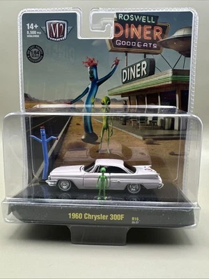 M2 Machines 1960 Chrysler 300F Roswell Diorama 1:64 NEW 2025 Alien Diner - Image 1 of 4