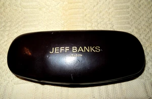 Jeff Banks London Brille Sonnenbrille Hartschalenetui braun Druckknopfverschluss & Putztuch - Bild 1 von 7
