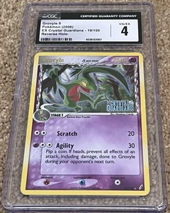 Pokemon CGC 4 Grovyle - EX Crystal Guardians - 2006 - 19/100 - Reverse Holo - Picture 1 of 2