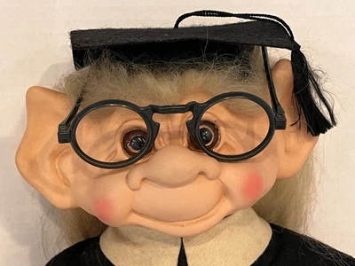 Óculos DAM TROLLS Scandia House Enterprise JUDGE troll de pelúcia 11" anos 60 - Imagem 1 de 4