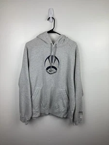 Vintage Nike Center Swoosh Fußball Hoodie Sweatshirt Gr. XL grau Etikett - Bild 1 von 4