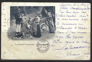 ANVERS. 'LAITIERES FLAMANDES' BELGIA A COMPOSTELA - HABANA 1902 - Imagen 1 de 2