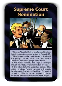 Supreme Court Nomination Card Illuminati New World Order Assassins Game 107/122 - Picture 1 of 4