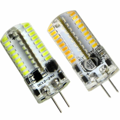10pcs G4 3W led bulb 72 3014SMD LED light 12~24V Silicone Crystal Warm/White - Image 1 of 4