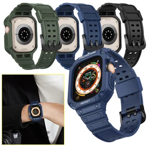 For Apple Watch Ultra 2 1 49mm Sport Band with Bumper Case Protective Cover - Picture 1 of 19