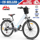 Electric Bike for Adults 500W 20/26'' Commuter Ebike 20/25MPH Mountain Bicycle🔥