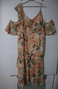 Cooper St women's peach colour floral dress size 16 (size tag missing) - Picture 1 of 3