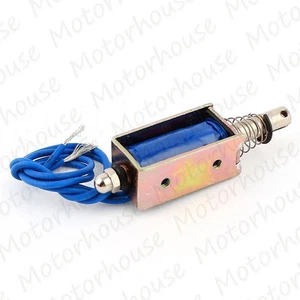 DC 12v Push-Pull Open Frame Mini valve Solenoid Actuator Electromagnet 5N 10mm - Picture 1 of 4