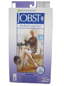 JOBST Undurchsichtige offene Zehenpartie Knie hoch 30-40 mmHg (Natur/Seidig Beige) Medium - Bild 1 von 3
