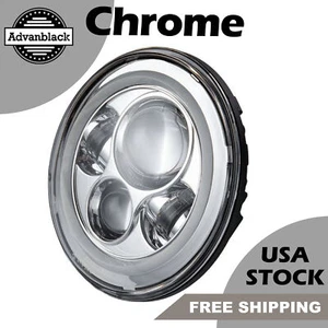 7 inch Chrome Pro Radiance HALO LED Headlight Fits Harley Touring/Softail/Indian - Picture 1 of 7