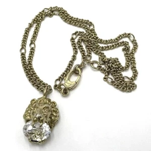 GUCCI Lion Head with Cristal Necklace Gold - Picture 1 of 8