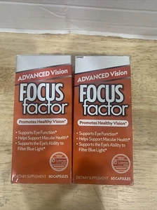 2x Focus Factor Advanced Vision 60 Capsules each (120 Ct) Exp 8/31/25 NEW SEALED - Picture 1 of 2