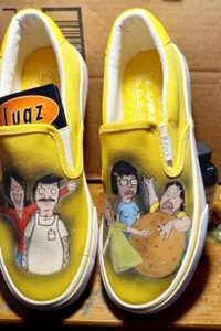 Damen Vans Style Lugz Slipper handbemalt "Bob's Burgers" - Bild 1 von 2
