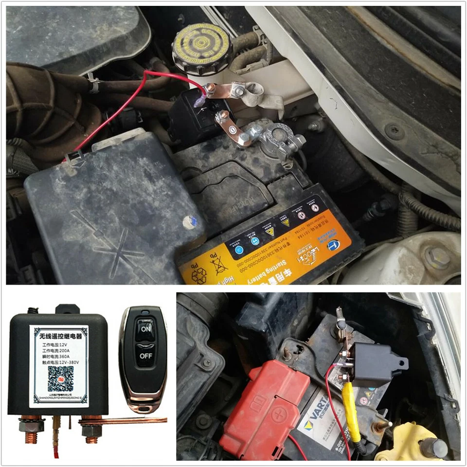 Interruptor maestro aislador de corte de desconexión de batería de encendido/apagado de coche de 12 V + control remoto Foto 1 de 4