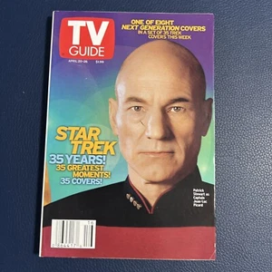 TV Guide 4/20/2002 - Star Trek 35 Years Patrick Stewart Cover - Imagen 1 de 3
