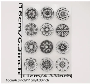 Flower Art clear stamps Design card NEW Free Ship - Picture 1 of 1