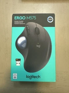 NEW LOGITECH ERGO M575 WIRELESS TRACKBALL COLOR: BLACK 910-005869 FAST SHIPPN - Picture 1 of 4