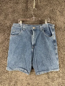 Wrangler Carpenter Shorts Men's Size 38 Blue Denim 100% Cotton 5-Pockets Outdoor - Picture 1 of 10