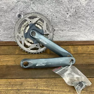 Vintage Shimano Deore LX Crank Set FC-M571 175 mm Grey Alloy Arms MTB 4 Arm A8 - Picture 1 of 17