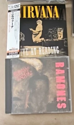 NIRVANA Live Reading w Inserts & RAMONES Brain Drain JAPAN imports w OBI CD LOT  - Image 1 of 4
