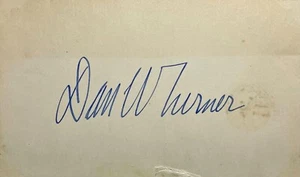 DAN W. TURNER Signed Autograph 3x5 INDEX CARD Former Governor of IOWA 1931-1933 - Picture 1 of 7
