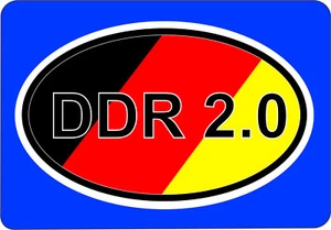 DDR 2.0 Aufkleber, Länderkennzeichen DDR farbig - Picture 1 of 1