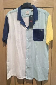 Levi's Tencell Lyocell Cubano Multi Color Shirt Relaxed Fit Size S - Picture 1 of 8