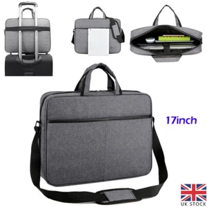 17inch Laptop PC Waterproof Shoulder Bag Carrying Soft Notebook Case Cover UK - Picture 1 of 13