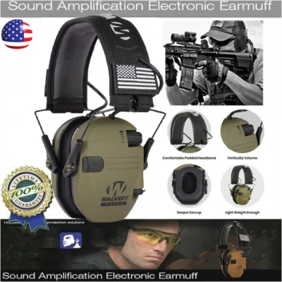 New Walker’s Razor Slim Electronic Muff Anti-noise -Earphone (army green)