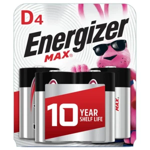 Energizer MAX D Batteries (4 Pack), D Cell Alkaline Batteries - Picture 1 of 8