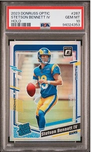 2023 Donruss Optic STETSON BENNETT Holo Prizm Rated Rookie #267 RC Rams PSA 10 - Picture 1 of 4