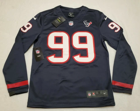 Nike NFL Houston Texans JJ Watt Long Sleeve Therma Jersey Men's Small AH5745-463 Cover