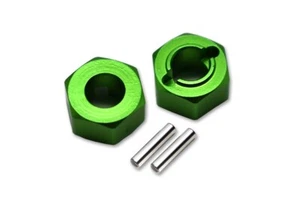TEAM LOSI MINI-T 2.0 GPM GREEN ALUMINUM REAR WHEEL HEX ADAPTERS 5MM LM010R-G - Picture 1 of 3