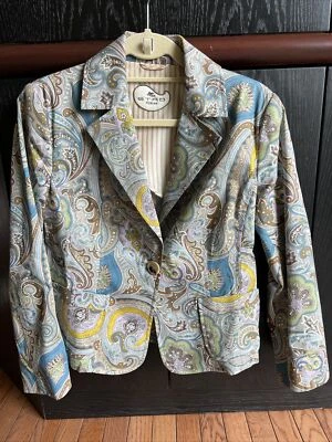 Chaqueta Etro Mujer Un Botón Muescas Solapa Paisley Blazer Mujer 44/46 Foto 1 de 3