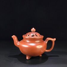 China old Yixing Clay Teapot Handmade three legged pot Purple sand Teapot 8029
