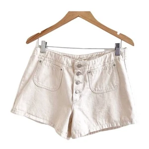 Vintage Jordache Shorts Exposed Button Fly Size 11/12 Yellow - Picture 1 of 9