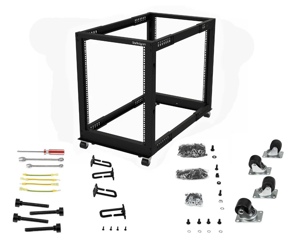 StarTech 15u 4 Post 22" to 40" Open Frame Rack 4POSTRACK15U