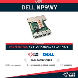DELL Daughter Card NP9WY Broadcom 57416 2x RJ45 10GB/s + 2x RJ45 1GB/s - Picture 1 of 6