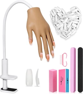 Adonafy Practice Hand for Acrylic Nails - Silicone Nail Practice Hand - Flexi... - Picture 1 of 14