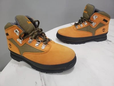 NEW Timberland Boys Euro Hiker Boot Wheat Nubuck A61WH Size 4 - Image 1 of 4