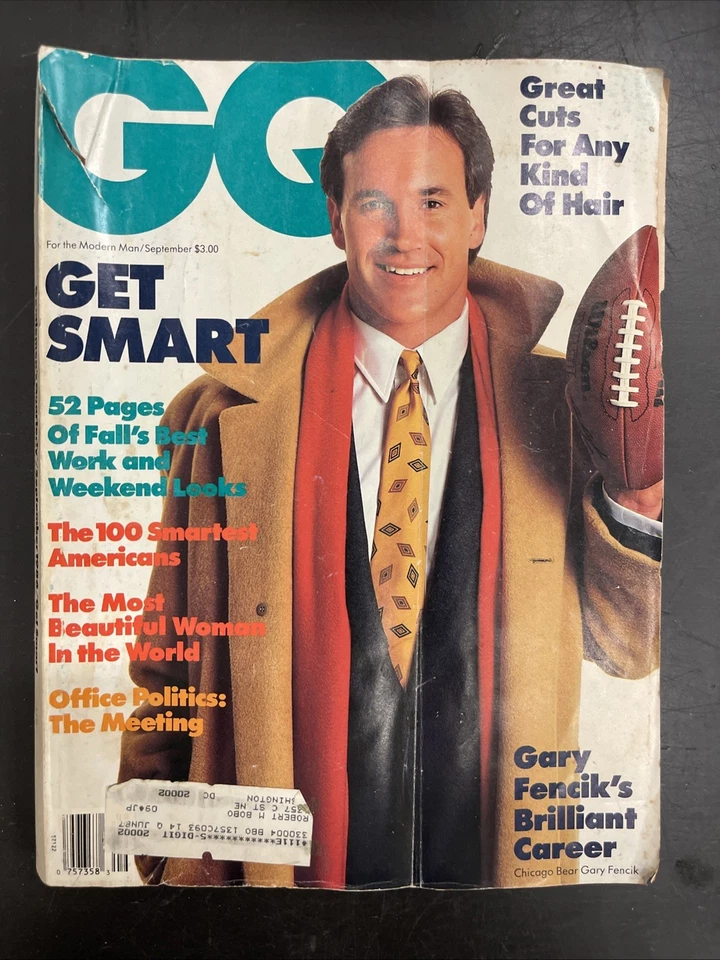 Gentleman's Quarterly GQ September 1986 Gary Fencik BRILLIANT CAREER - Image 1 of 4