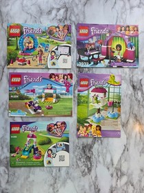 LEGO FRIENDS Lot Of 5 Instruction Manuals: 3932, 41383, 41304, 41396, 41024